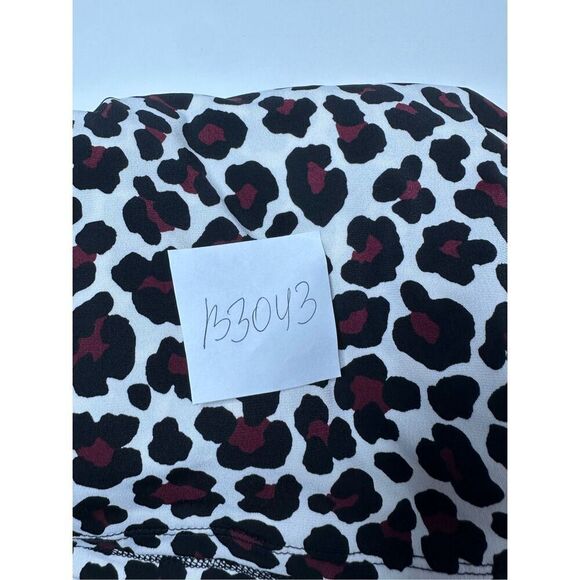 Michael Kors Leopard Burgundy Tie Sleeve Blouse Size M - Picture 12 of 12
